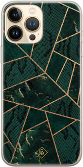 Casimoda iPhone 13 Pro Max siliconen hoesje - Abstract groen