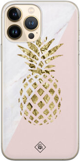 Casimoda iPhone 13 Pro Max siliconen hoesje - Ananas Roze