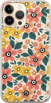 Casimoda iPhone 13 Pro Max siliconen hoesje - Blossom Multi