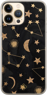 Casimoda iPhone 13 Pro Max siliconen hoesje - Counting the stars Zwart