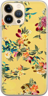 Casimoda iPhone 13 Pro Max siliconen hoesje - Floral days Geel