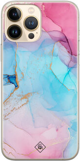 Casimoda iPhone 13 Pro Max siliconen hoesje - Marble colorbomb Multi