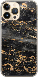 Casimoda iPhone 13 Pro Max siliconen hoesje - Marmer grijs brons Grijs/zilverkleurig