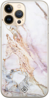 Casimoda iPhone 13 Pro Max siliconen hoesje - Parelmoer marmer Multi