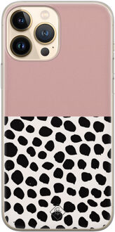 Casimoda iPhone 13 Pro Max siliconen hoesje - Pink dots Roze