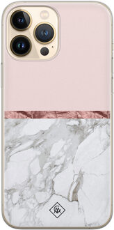 Casimoda iPhone 13 Pro Max siliconen hoesje - Rose all day Grijs/zilverkleurig, Roze