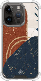 Casimoda iPhone 13 Pro shockproof hoesje - Abstract terracotta Multi