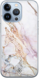 Casimoda iPhone 13 Pro siliconen hoesje - Parelmoer marmer Multi