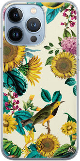 Casimoda iPhone 13 Pro siliconen hoesje - Sunflowers Geel