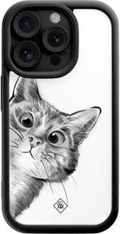 Casimoda iPhone 13 Pro zwarte case - Kat kiekeboe