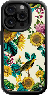 Casimoda iPhone 13 Pro zwarte case - Sunflowers Multi
