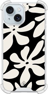 Casimoda iPhone 13 shockproof hoesje - Noir bloom Zwart