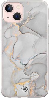 Casimoda iPhone 13 siliconen hoesje - Marmer grijs Grijs/zilverkleurig