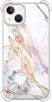 Casimoda iPhone 13 siliconen shockproof hoesje - Parelmoer marmer Multi
