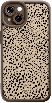 Casimoda iPhone 14 bruine case - Spot on Bruin/beige