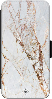 Casimoda iPhone 14 flipcase - Marmer goud Goudkleurig