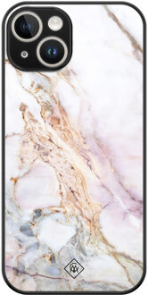 Casimoda iPhone 14 glazen hardcase - Parelmoer marmer Multi