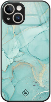 Casimoda iPhone 14 glazen hardcase - Touch of mint