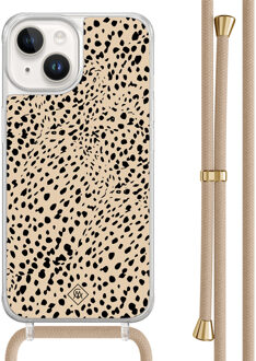 Casimoda iPhone 14 hoesje met beige koord - Spot on Bruin/beige