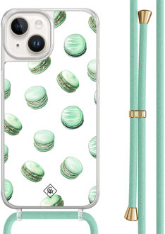 Casimoda iPhone 14 hoesje met mint koord - Macarons