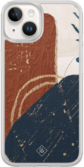 Casimoda iPhone 14 hybride hoesje - Abstract terracotta Multi