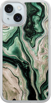 Casimoda iPhone 14 hybride hoesje - Green waves Groen