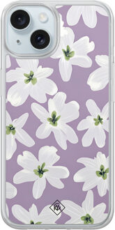 Casimoda iPhone 14 hybride hoesje - Lavender blossoms Paars