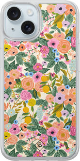 Casimoda iPhone 14 hybride hoesje - Pink gardens Roze