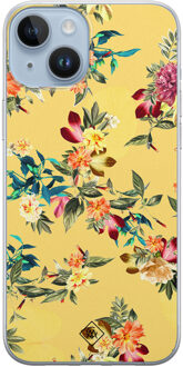 Casimoda iPhone 14 Plus siliconen hoesje - Floral days Geel