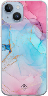 Casimoda iPhone 14 Plus siliconen hoesje - Marble colorbomb Multi