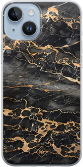 Casimoda iPhone 14 Plus siliconen hoesje - Marmer grijs brons Grijs/zilverkleurig