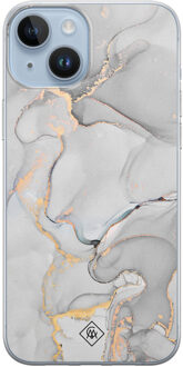 Casimoda iPhone 14 Plus siliconen hoesje - Marmer grijs Grijs/zilverkleurig