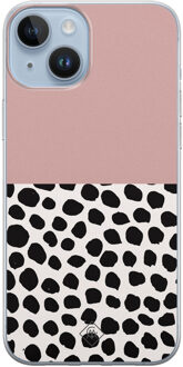 Casimoda iPhone 14 Plus siliconen hoesje - Pink dots Roze