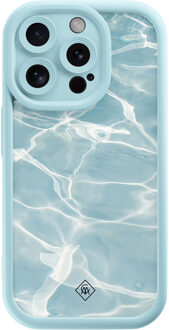 Casimoda iPhone 14 Pro blauwe case - Aqua wave