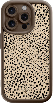 Casimoda iPhone 14 Pro bruine case - Spot on Bruin/beige