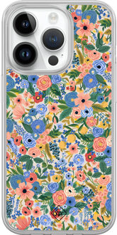 Casimoda iPhone 14 Pro hybride hoesje - Blue gardens Blauw