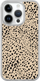 Casimoda iPhone 14 Pro hybride hoesje - Spot on Bruin/beige