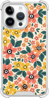 Casimoda iPhone 14 Pro Max shockproof hoesje - Blossom Multi