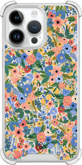 Casimoda iPhone 14 Pro Max shockproof hoesje - Blue gardens Blauw