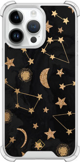 Casimoda iPhone 14 Pro Max shockproof hoesje - Counting the stars Bruin/beige