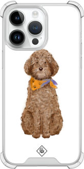 Casimoda iPhone 14 Pro Max shockproof hoesje - Labradoodle Bruin/beige