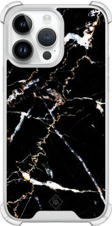 Casimoda iPhone 14 Pro Max shockproof hoesje - Marmer zwart
