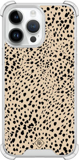 Casimoda iPhone 14 Pro Max shockproof hoesje - Spot on Bruin/beige