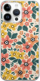 Casimoda iPhone 14 Pro Max siliconen hoesje - Blossom Multi