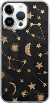 Casimoda iPhone 14 Pro Max siliconen hoesje - Counting the stars Zwart