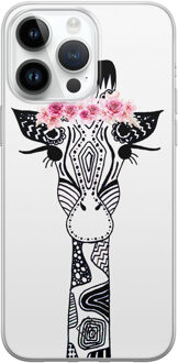 Casimoda iPhone 14 Pro Max siliconen hoesje - Giraffe Wit