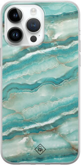 Casimoda iPhone 14 Pro Max siliconen hoesje - Mamer azuurblauw