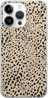 Casimoda iPhone 14 Pro Max siliconen hoesje - Spot on Bruin/beige