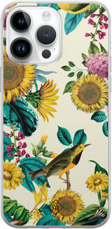 Casimoda iPhone 14 Pro Max siliconen hoesje - Sunflowers Geel