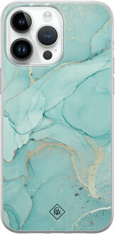 Casimoda iPhone 14 Pro Max siliconen hoesje - Touch of mint